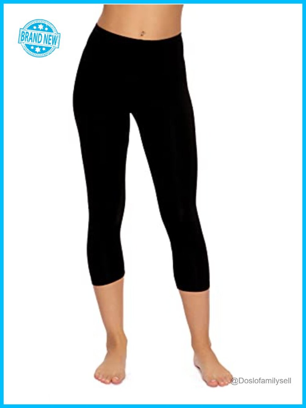Cotton Modal Capri Leggings Cropped Yoga Pull On Stretchy